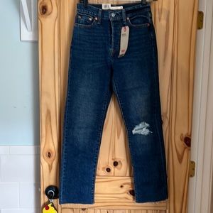 Levi’s wedge straight.